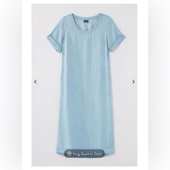 J.jill denim indigo how-low dress size MP - Picture 2 of 13